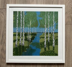 Birch trees print, 40x40cm