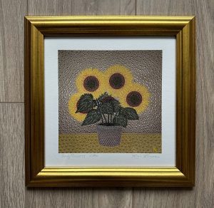 Sunflowers print, 20x20cm