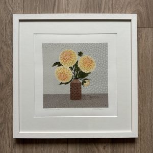 Dahlias print, 40x40cm