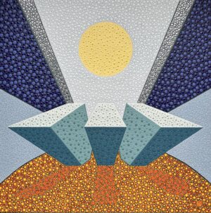 On the edge, 80x80cm